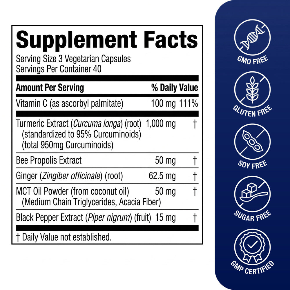 Nourial Turmeric Curcumin Capsules (1,000mg)
