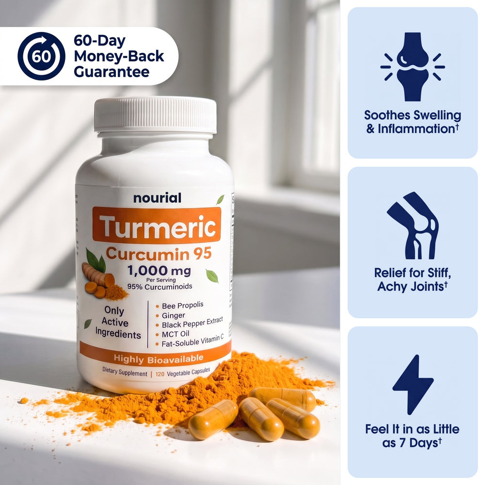 Nourial Turmeric Curcumin Capsules (1,000mg)