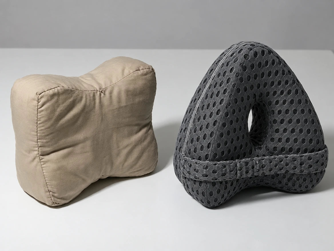 Nourial Knee Alignment Pillow with charcoal 4D mesh cover
