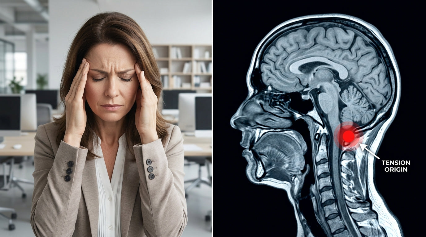 Tension headache MRI showing suboccipital origin