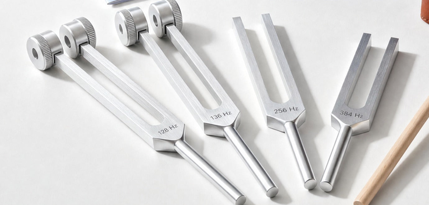 The four Nourial instruments: 128 Hz, 136 Hz, 256 Hz and 384 Hz