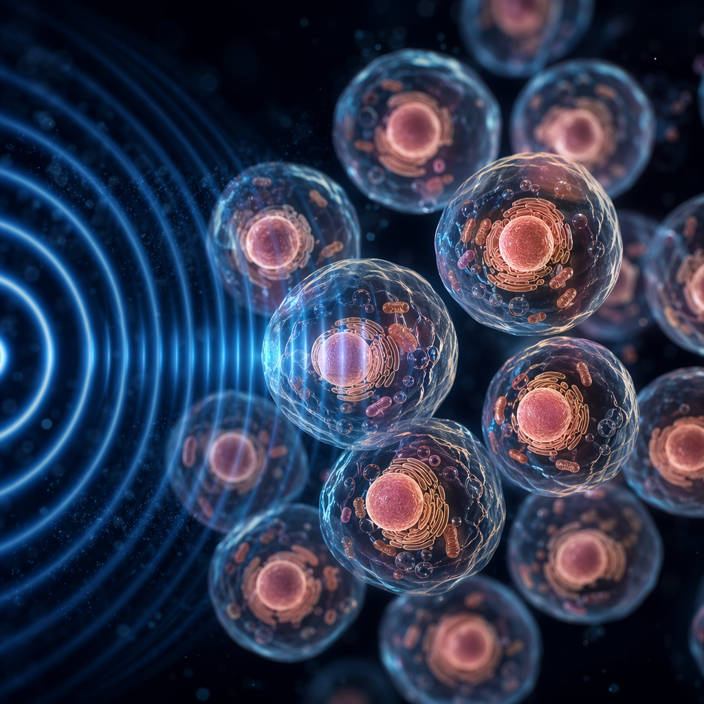 3D cells responding to 128 Hz vibration waves