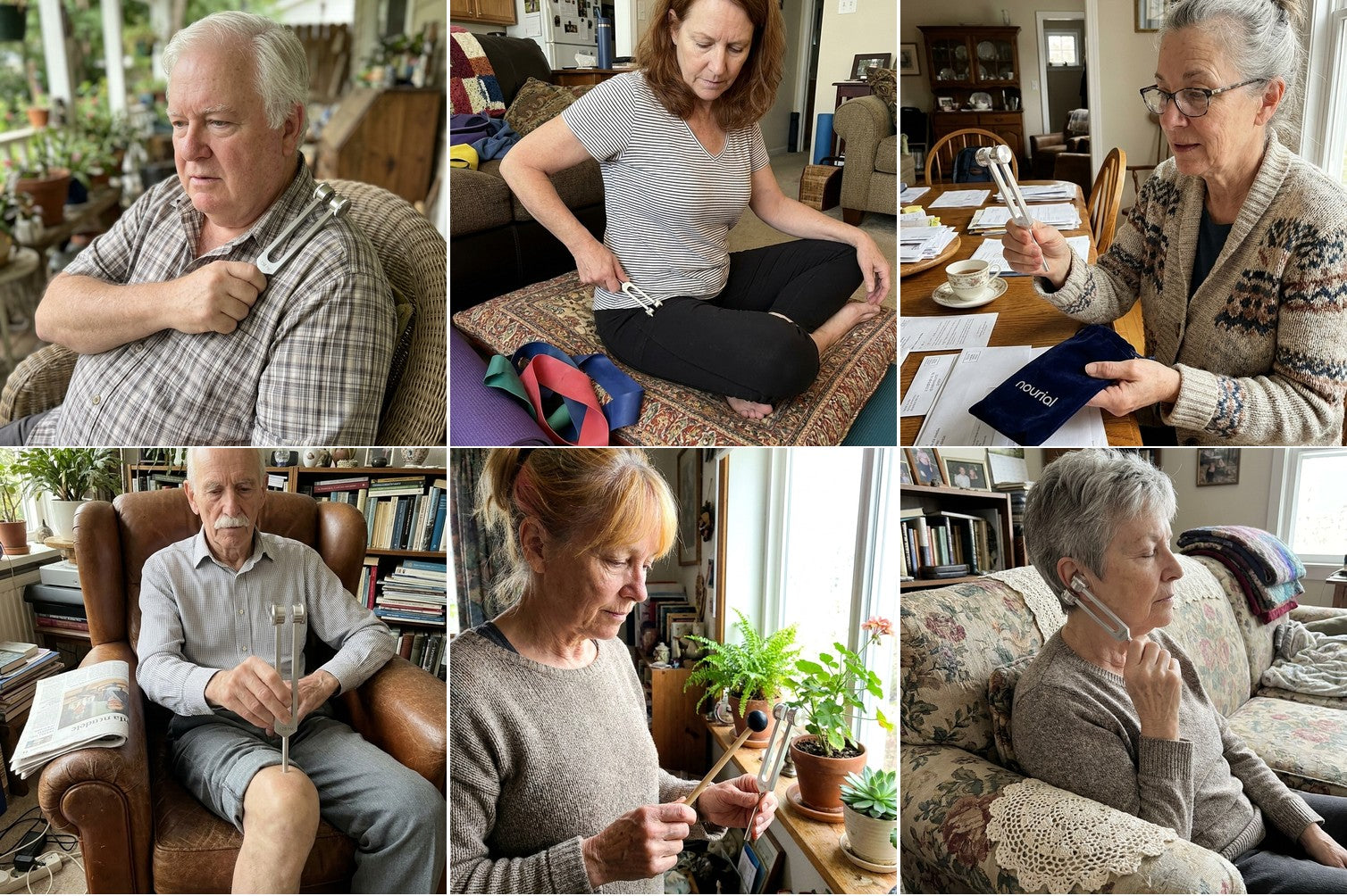 Nourial customers using the 128 Hz instrument at home