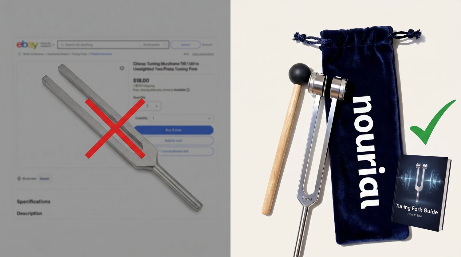 Authentic calibrated Nourial vs a cheap uncalibrated imitation