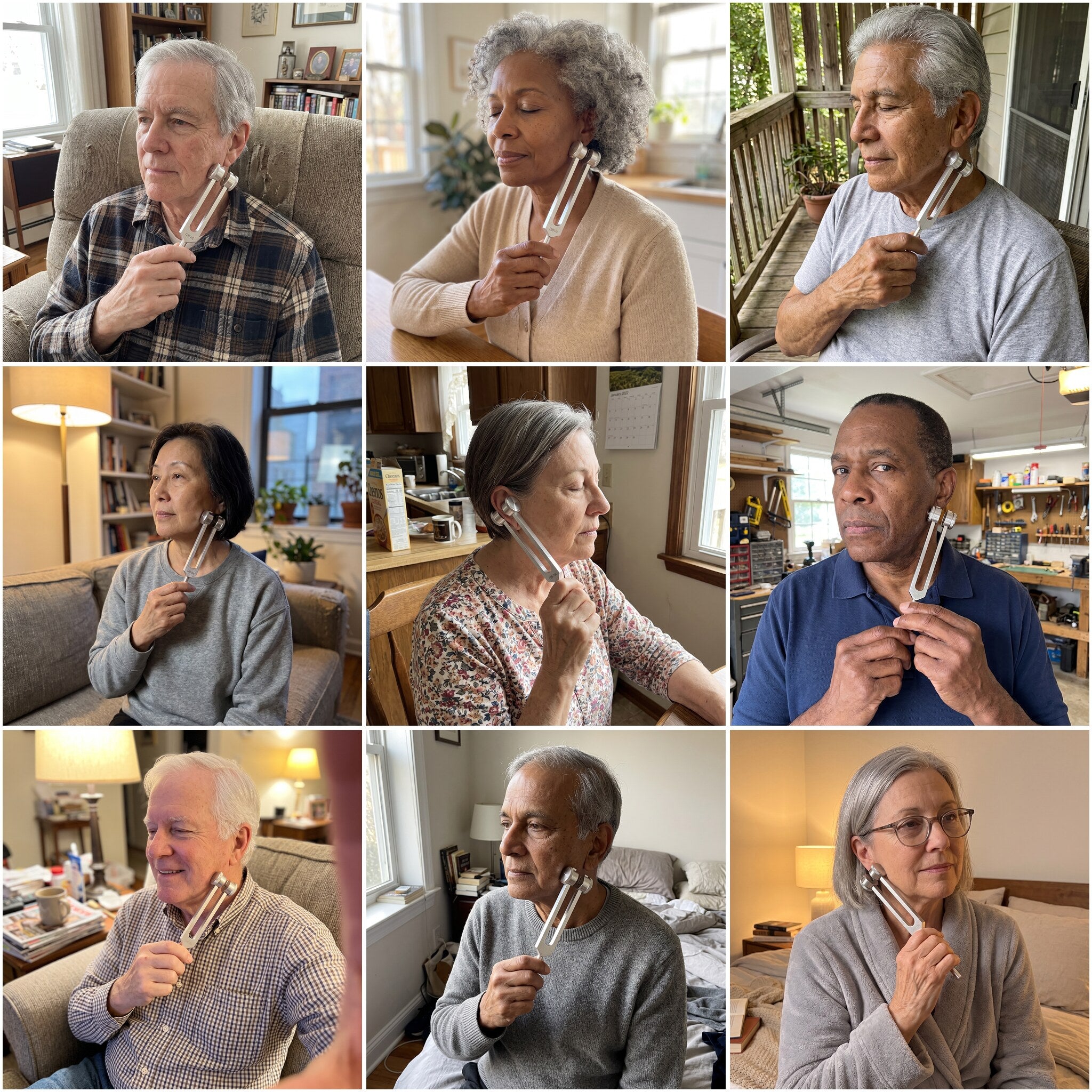 Older Nourial customers using the 128 Hz instrument at home